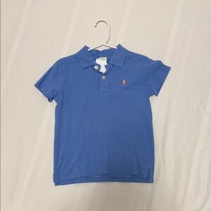 J. Crew Kids Blue Polo Shirt with Orange Logo